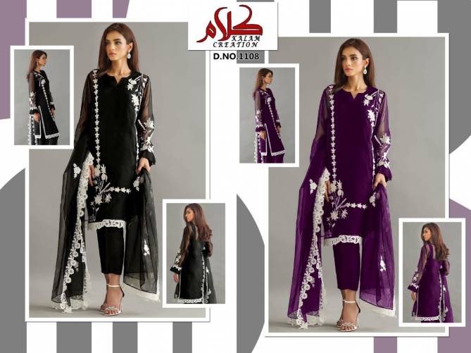 Kalam 1108 New Designer Fancy Wear Georgette Ready Made Collection